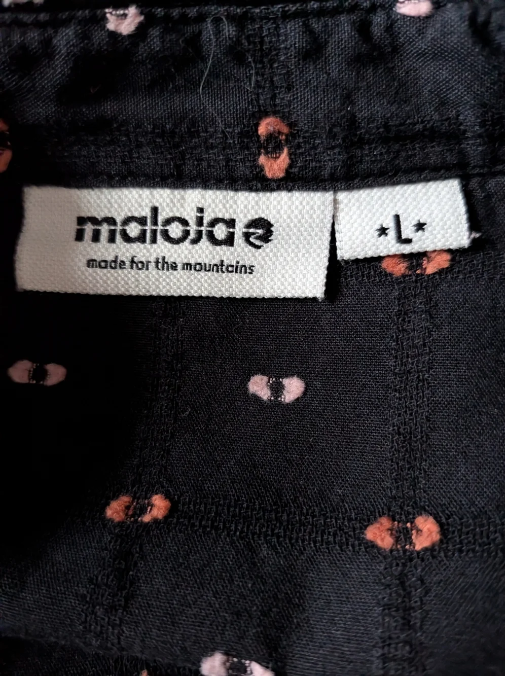 MALOJA Black Dots Cotton Casual Oversized Contemporary Button Front Shirt Large - Picture 8 of 12